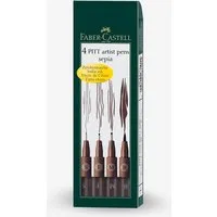 Faber Castell Fine Pitt Brush Pen - Sepia - Set of 4