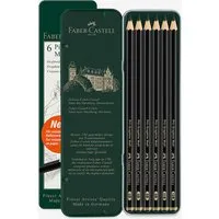 Faber Castell : Pitt Graphite Matt Pencil : Tin Set of 6