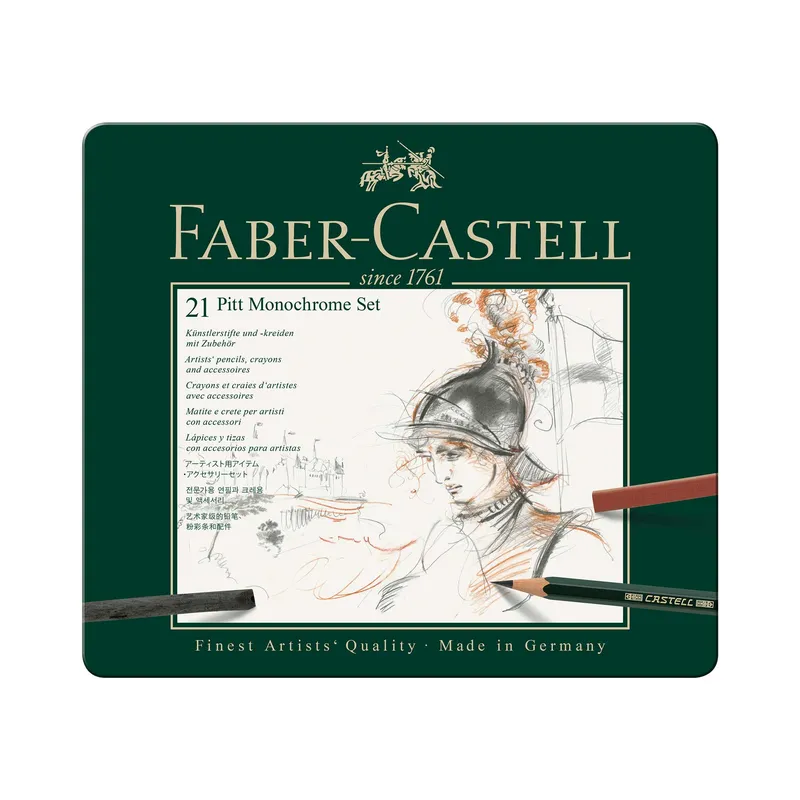 Faber Castell Pitt Monochrome Artists Pencils - Set of 21