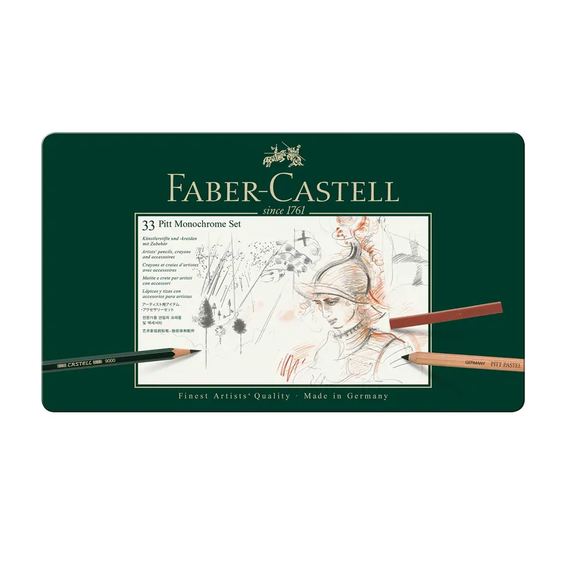 Faber Castell Pitt Monochrome Artists Pencils - Set of 33