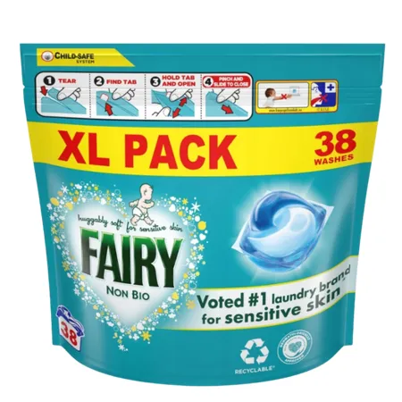 Fairy Non-Bio Pods Washing Liquid Capsules â 38 Pcs