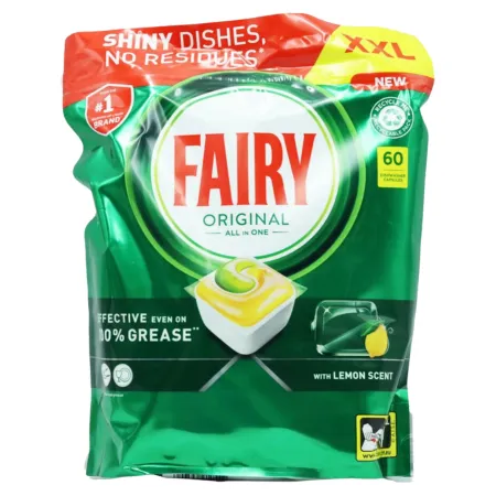 Fairy Original All-In-One Dishwasher Tablets – 60 Pcs