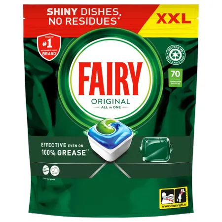 Fairy Original All-in-One Dishwasher Tablets – 70 Pcs