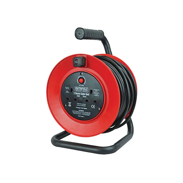Faithfull - 25M 13A 240V Cable Reel