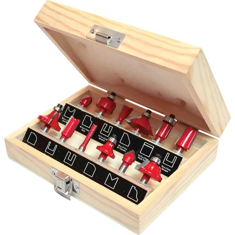 1/4in tct Router Bit Set, 12 Piece FAIRBS12 - Faithfull