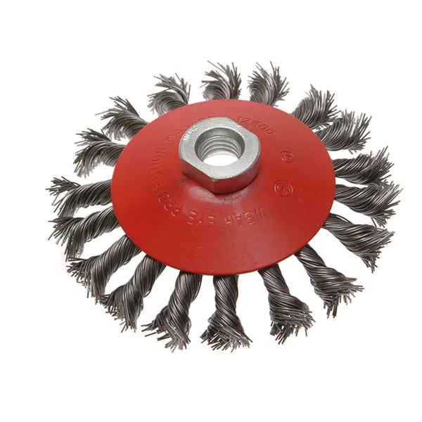 Faithfull Twisted Knot Wire Wheel Brush 100mm M14 Thread