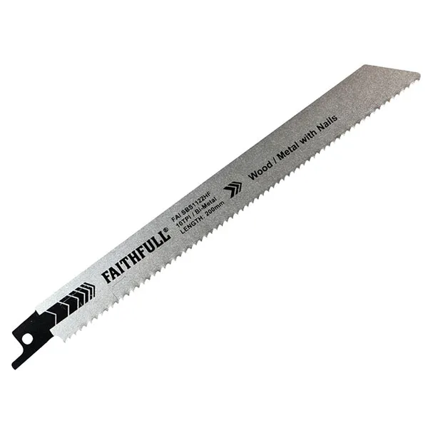 Faithfull 14020033 S1122HF Bi-Metal Sabre Saw Blade Demolition 200...