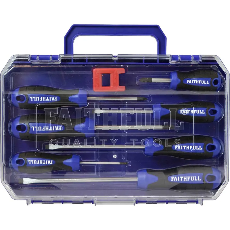 Faithfull Soft Grip Screwdriver Set, 8 Piece FAISDSET8PRO