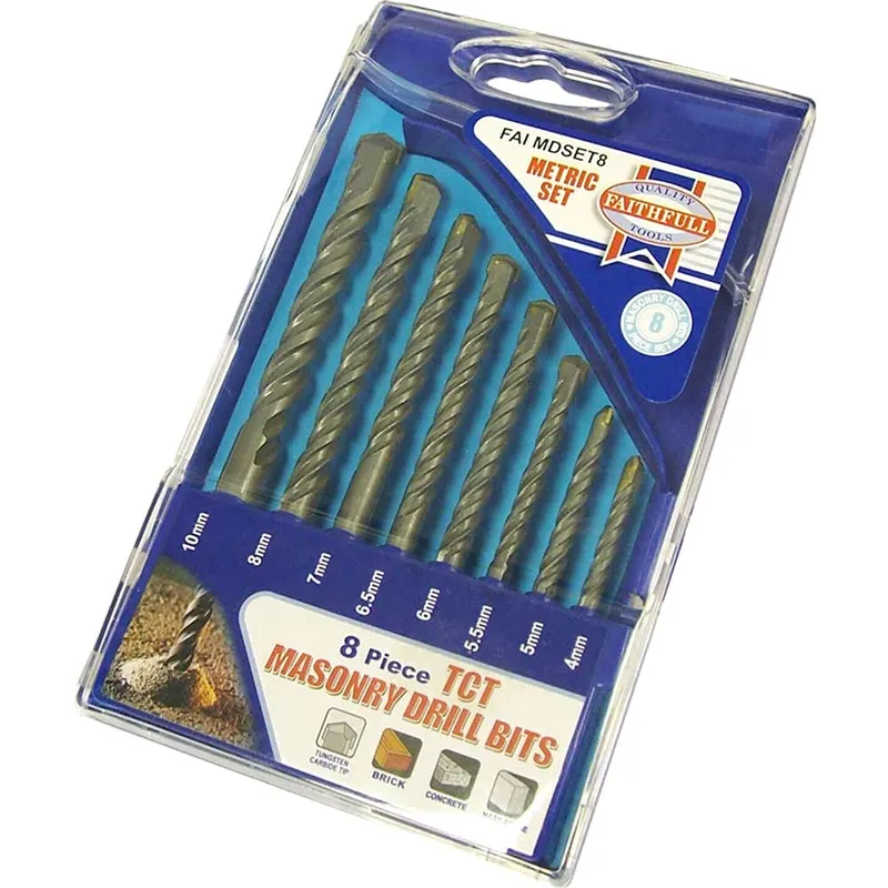 Faithfull 8 Piece Masonry Drill Bit Set
