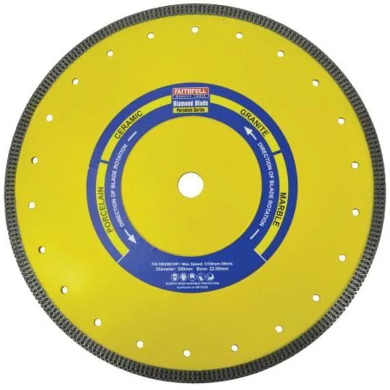 Faithfull Porcelain Tile Diamond Cutting Disc 300mm 20mm