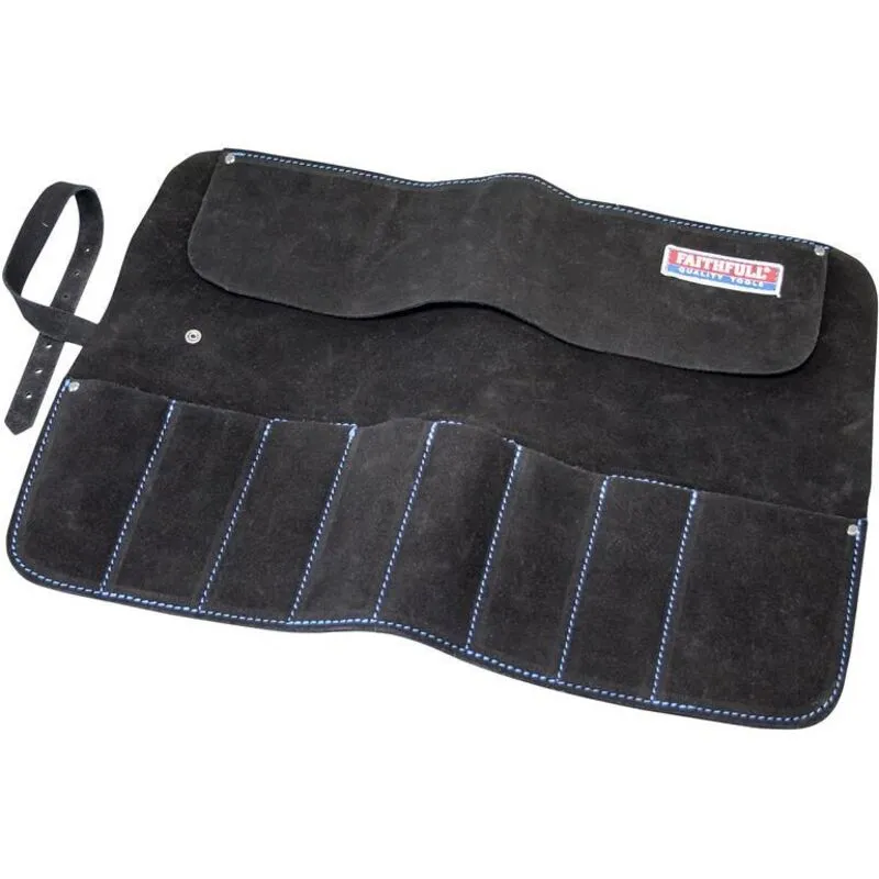 Faithfull FAILCR8B 8 Pocket Leather Chisel Roll