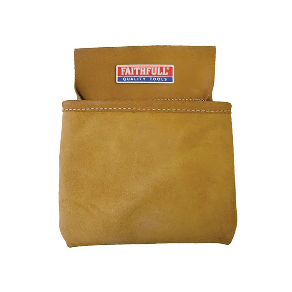 Faithfull Leather Nail Pouch