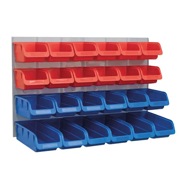 Faithfull 24 Piece Plastic Storage Bin Set
