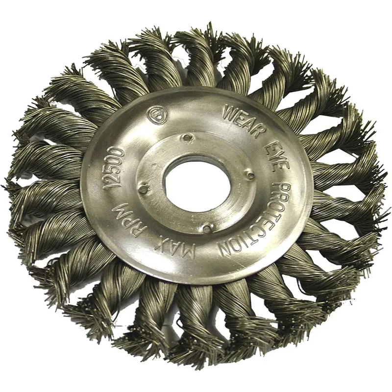 Faithfull Flat Twist Knot Wire Wheel Brush 125mm 22.2mm Bore
