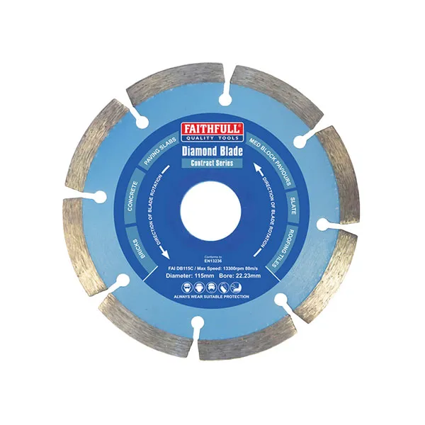 Faithfull 3 Piece Contract Diamond Blade 115mm