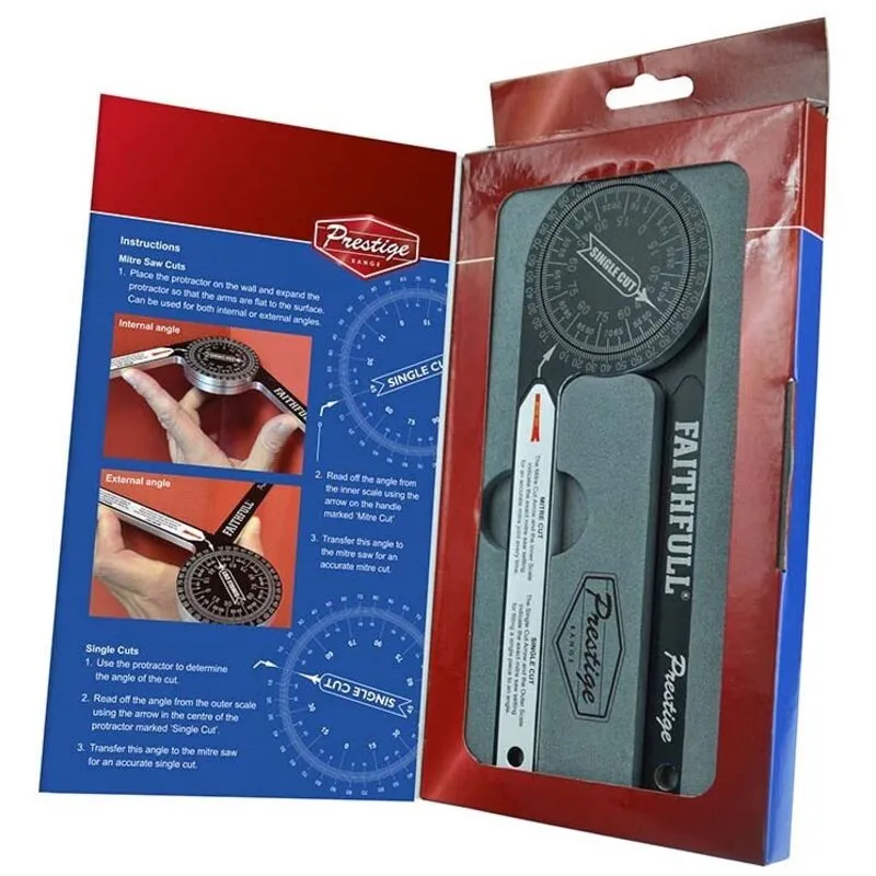 Faithfull - Prestige Mitre Saw Protractor Black Aluminium faimspcnc