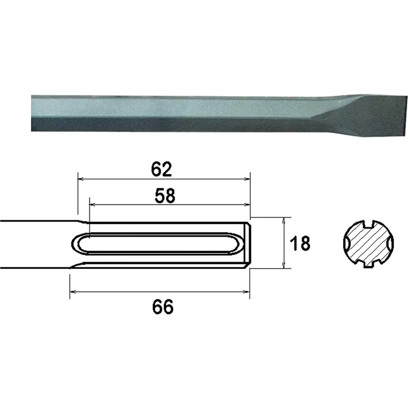 Faithfull FAIMAXC400 Sds Max Chisel 400mm