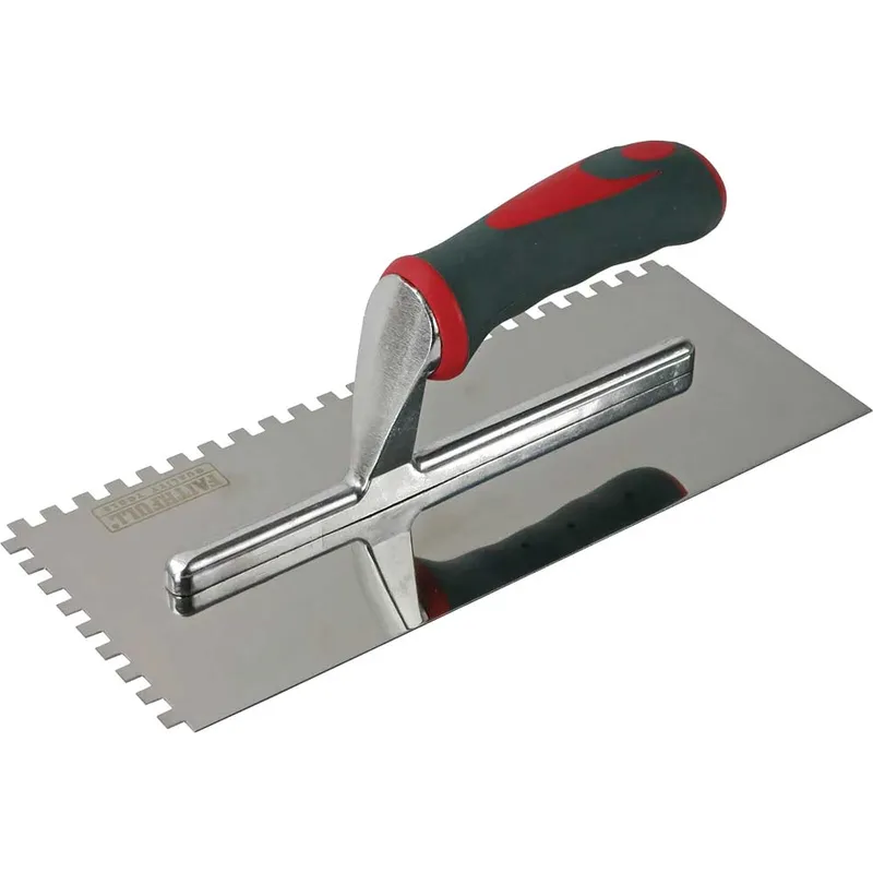 Faithfull Soft Grip Stainless Steel Notched Trowel 11" 4" 1/2"