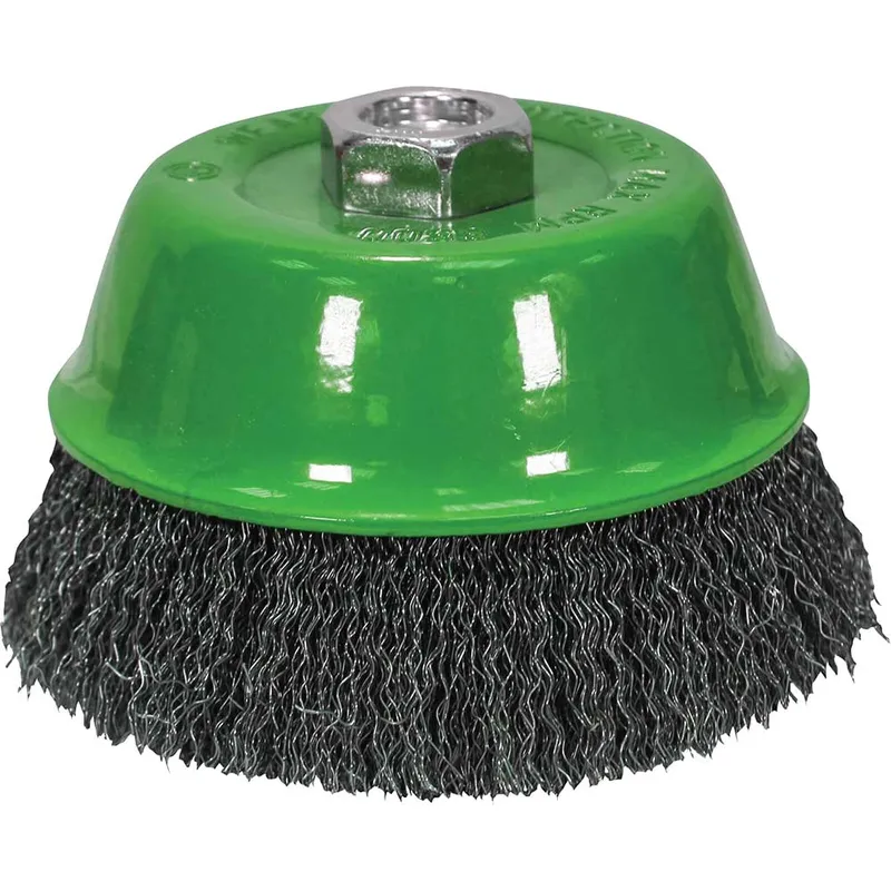 Faithfull Stainless Steel Crimped Wire Cup Brush 100mm M14 Thread
