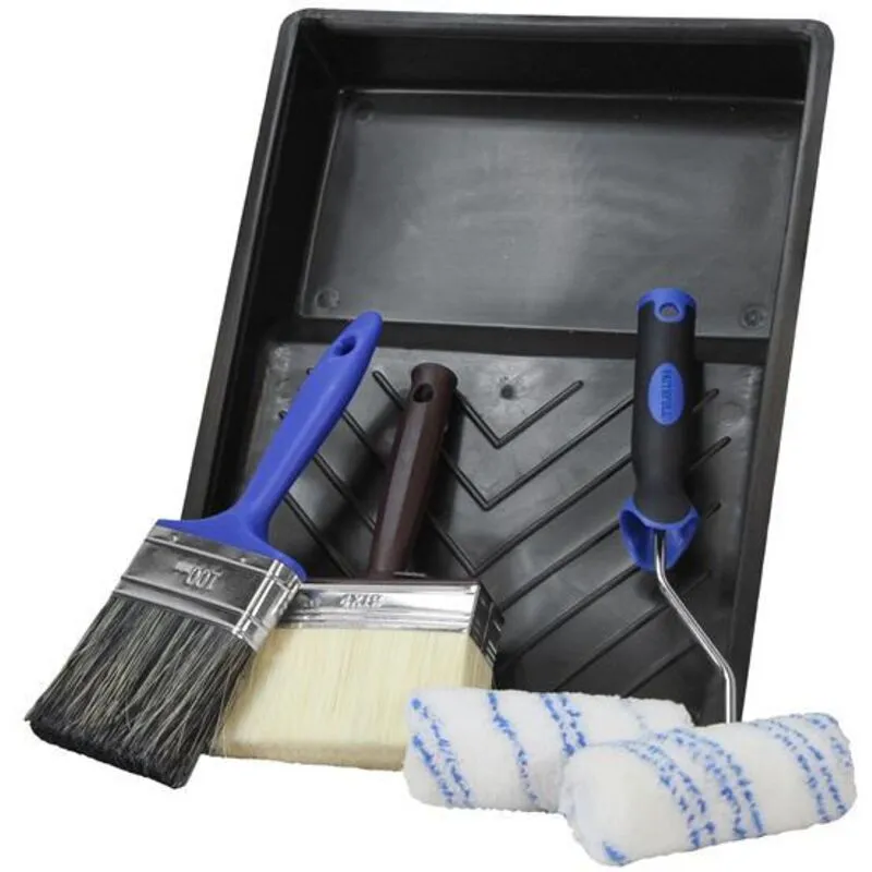 Faithfull 6 Piece Wood Care Paint Brush and Roller Kit