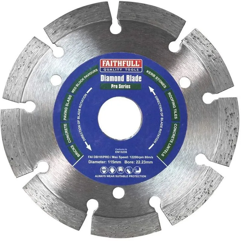 Faithfull Professional Diamond Cutting Disc 115mm