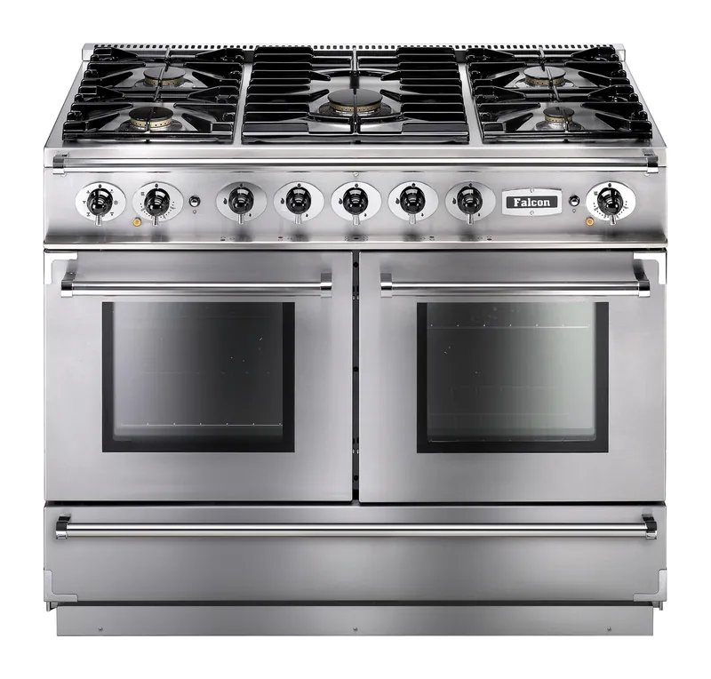 Falcon Continental 1092 FCON1092DFSS/CM-EU 110cm Wide Stainless Steel Dual Fuel Freestanding Range Cooker - Chrome Trim