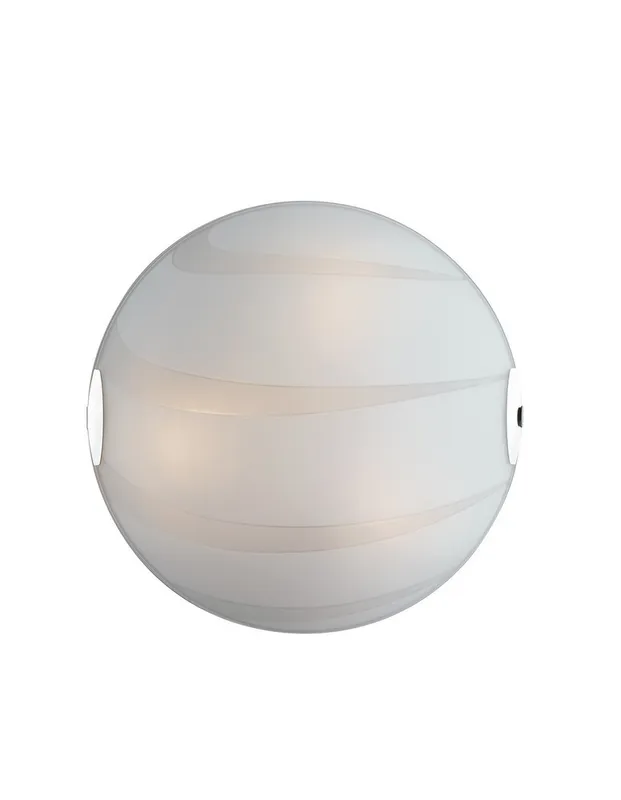 Fan Europe Lighting 3 Light Flush Ceiling Light Glass White 40cm