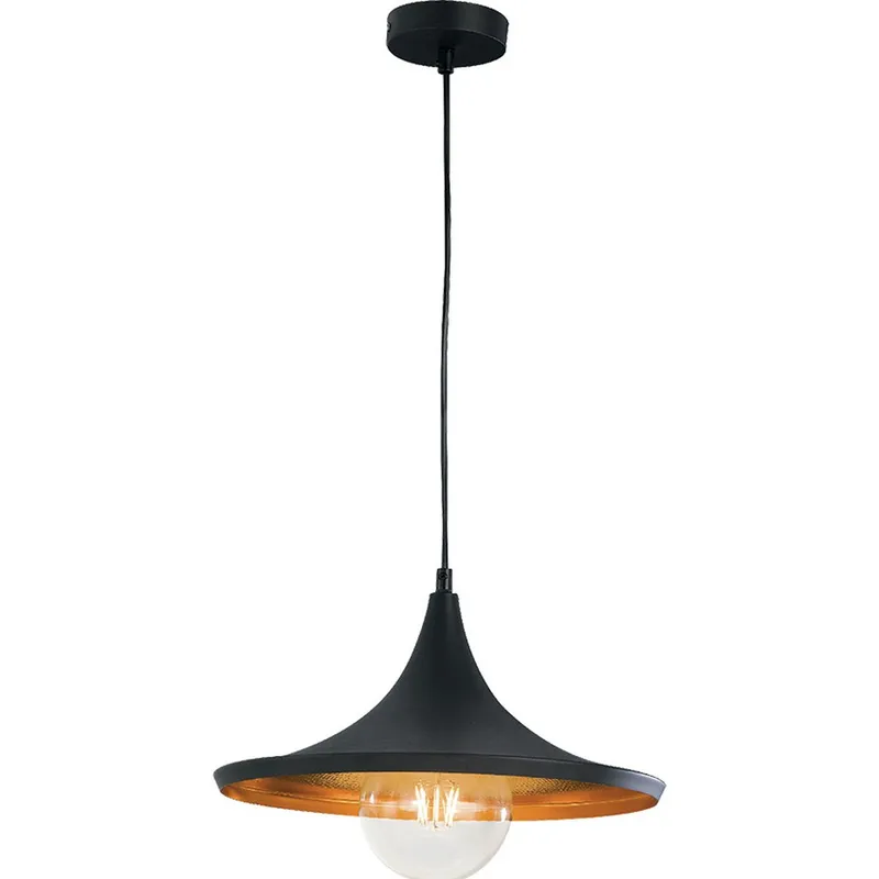 Netlighting Broadway Dome Pendant Ceiling Light Black 35x18.5cm Size: 35x18.5 cm Black