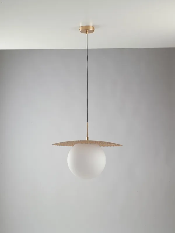 Netlighting Chaplin Globe Ceiling Pendant Satin Gold E27 Gold