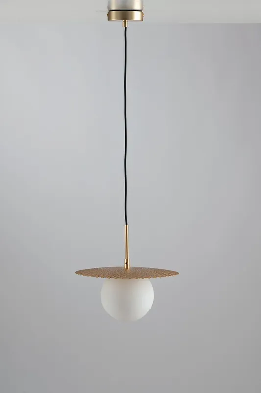 Fan Europe Lighting Chaplin Globe Ceiling Pendant, Satin Gold, G9