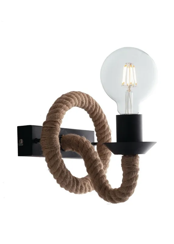 Fan Europe Lighting Wall Rope Lamp, Black, Beige, E27