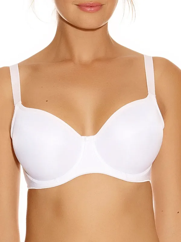 Fantasie Womens Smoothing Moulded Balcony Bra - White Nylon - Size 32g