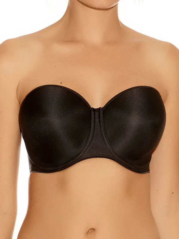 Fantasie Womens Smoothing Moulded Strapless Bra - Black Cotton - Size 34d