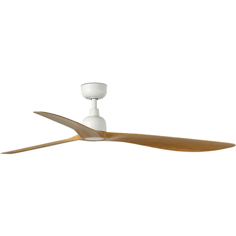 Faro Lighting Outwood 150cm Ceiling Fan White, Light Oak Blades, IP44