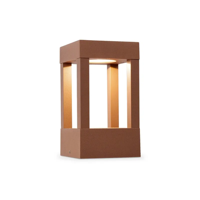 Netlighting Agra 20cm Outdoor Pedestal Light Brown 2700K IP55 Brown