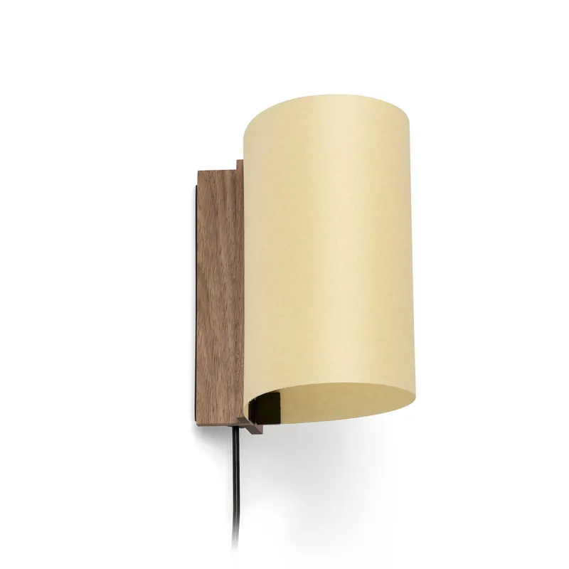 Faro Lighting Cata 180cm LED Wall Lamp Walnut, Beige Shade 2700K