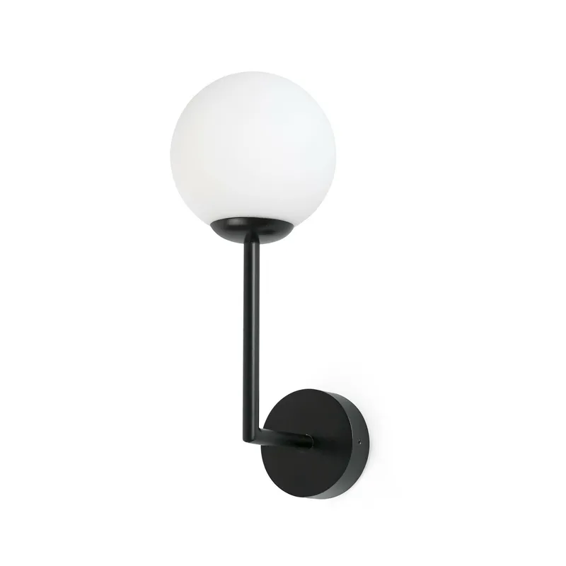 Faro Lighting Gala Black Globe Wall Lamp IP44