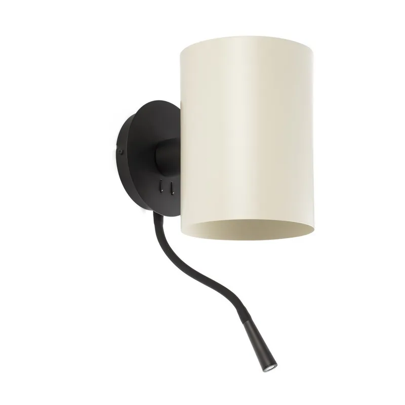 Netlighting Guadalupe Reading Light Wall Light Black E27 in White White
