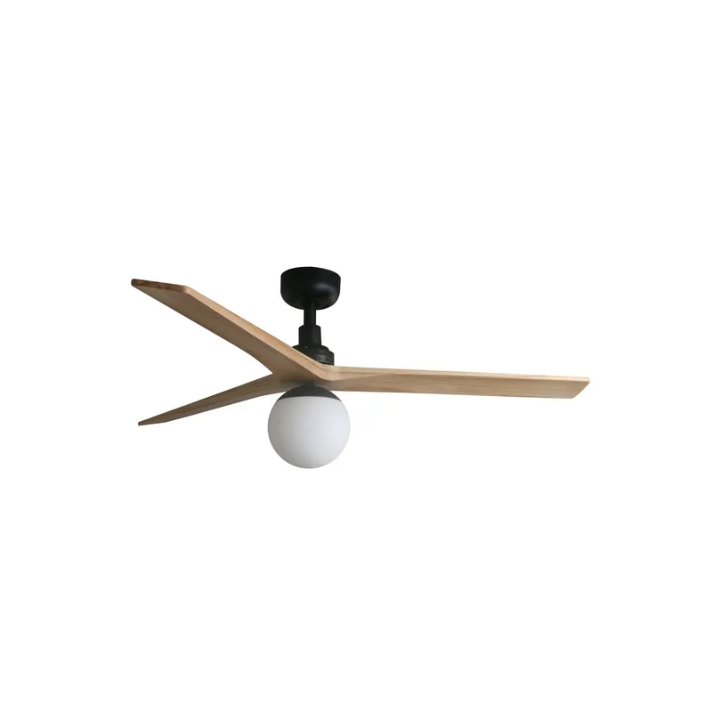 Faro Lighting Klim Medium Ceiling Fan Black, Pine Blades, E27 Light