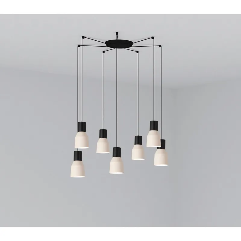 Netlighting Kombo Cluster Pendant Ceiling Light Beige E27 Beige