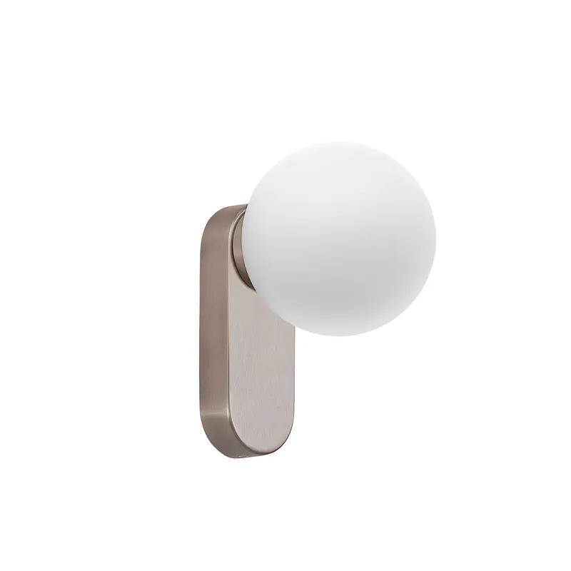Faro Lighting Mabe LED Globe Wall Lights Matt Nickel IP44 3000K