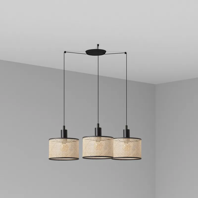 Faro Lighting Mambo Triple Cylindrical Cluster Drop Light Beige, E27