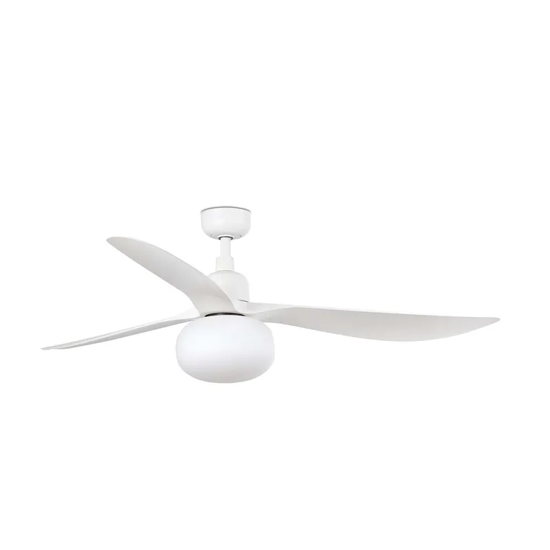 Faro Lighting Outwood 150cm Ceiling Fan White, E27 Light, IP44