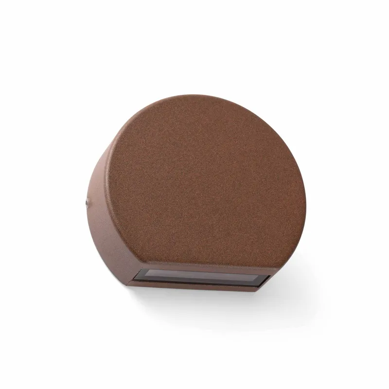 Faro Lighting Pill LED Outdoor Wall Light Rust Brown IP54