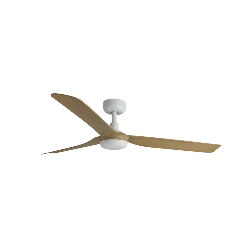 Faro Lighting Punt 130cm Ceiling Fan White, Light Wood Blades