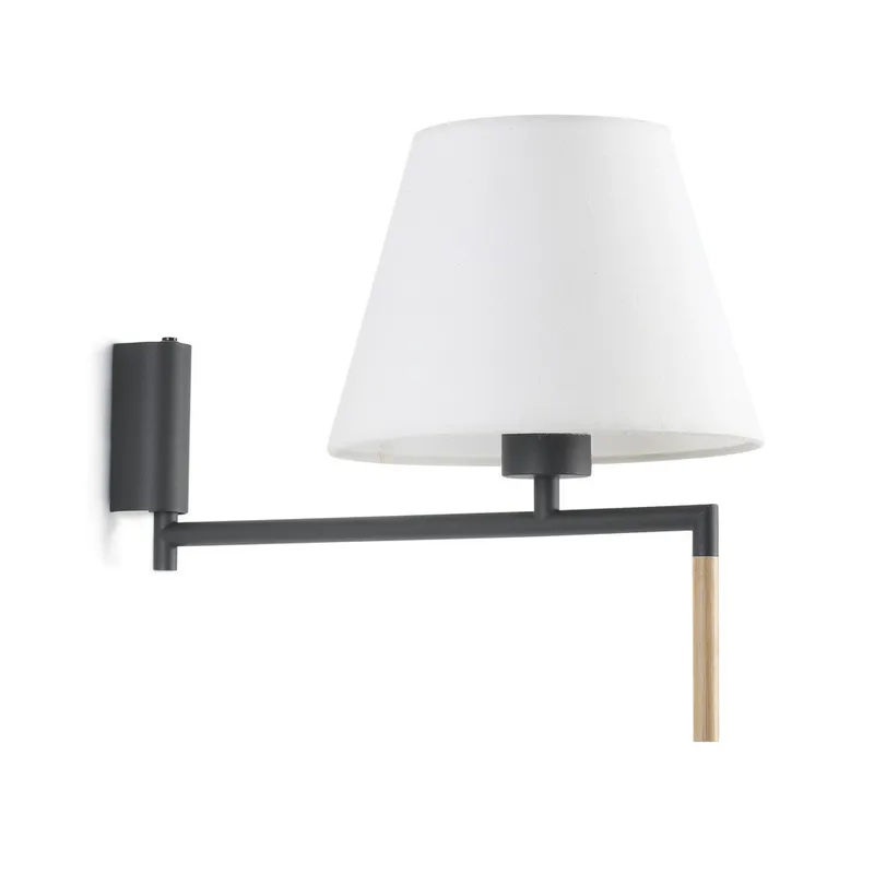 Netlighting Ron Wall Light with Shade Grey E27 Grey