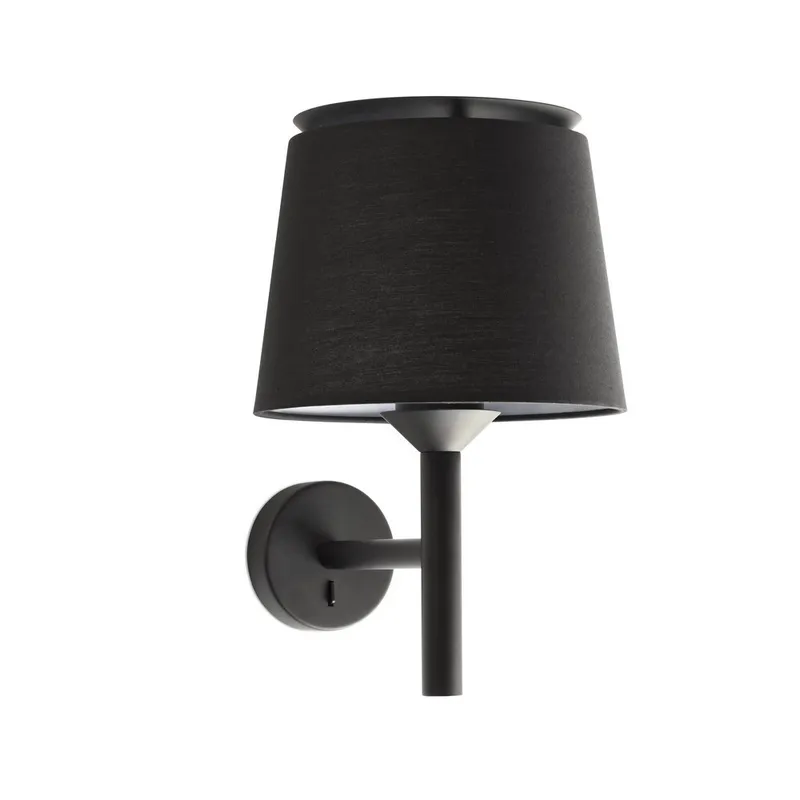 Netlighting Savoy Wall Light with Shade Black E27 Black