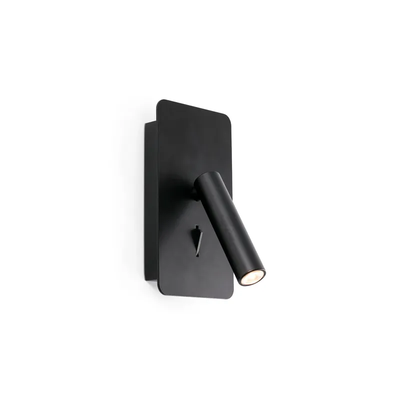 Faro Lighting Suau LED Reading Light Black with Usb 3W