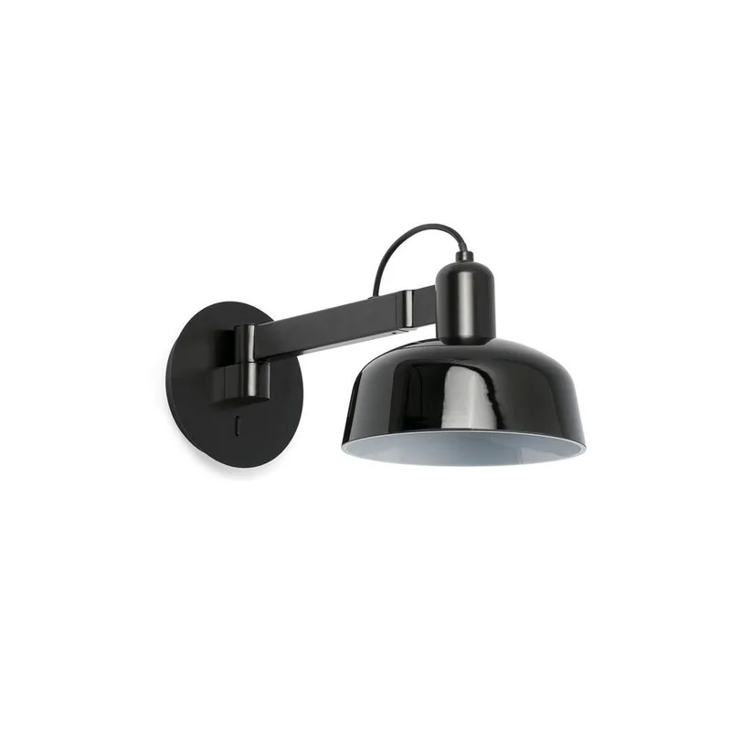 Faro Lighting Tatawin Dome Wall Lamp Shiny Black