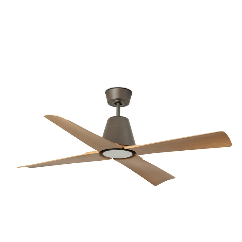 Faro Lighting Typhoon Medium 3000K Led Brown, Wood IP44 DC Ceiling Fan 6 Speed